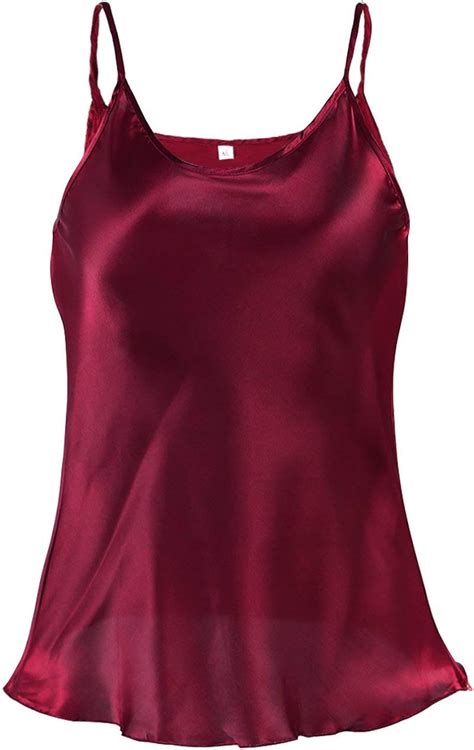 Tank Top Fashion Ladies Plain Slim Fit Camisole Satin Fashion Brands