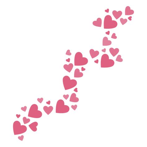 Valentines Trailprint Hearts Png And Svg Design For T Shirts