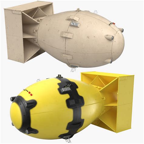 Fat Man Nuclear Bomb 3d Model Turbosquid 1292083