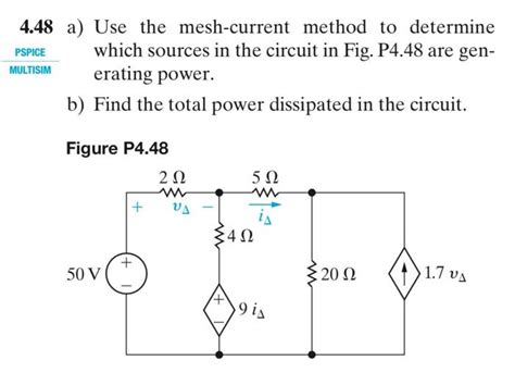 Solved A Use The Mesh Current Method To Determineia Which Chegg