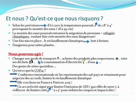 Expos Sur Le R Chauffement Climatique Powerpoint