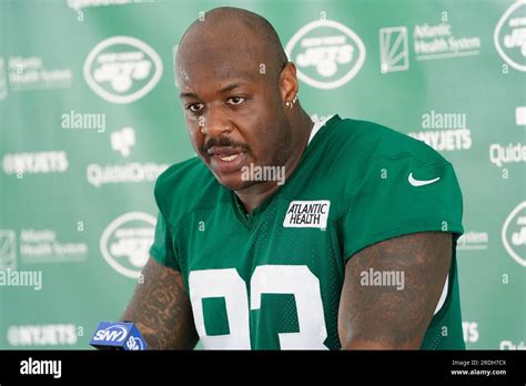 New York Jets Defensive Lineman Quinton Jefferson 93 Speaks To