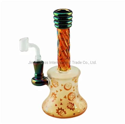 Wholesale Thread Colorful Hookahs Glass Pipes Straight Beaker Water Pipes Smoking Pipe Bubbler