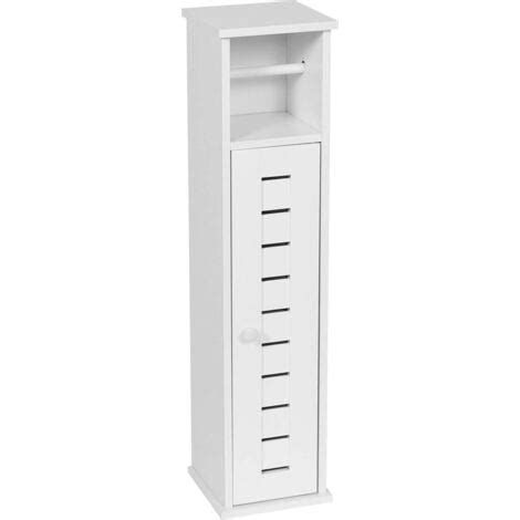 MEUBLE RESERVE ET DEROULEUR PAPIER WC 1 PORTE 1 ETAGERE INTERIEURE