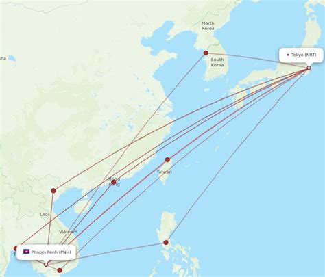 All Flight Routes From Phnom Penh To Tokyo Pnh To Nrt Flight Routes