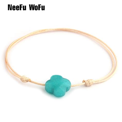 Neefuwofu Easter Color Natural Stone Bracelets Bohemia Madera Pulseira