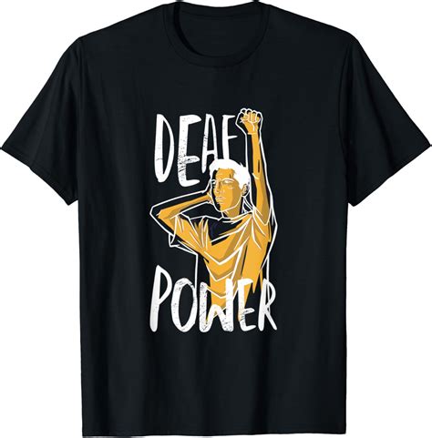 Deaf Power Deaf Awareness Hearing Loss Person T Shirt