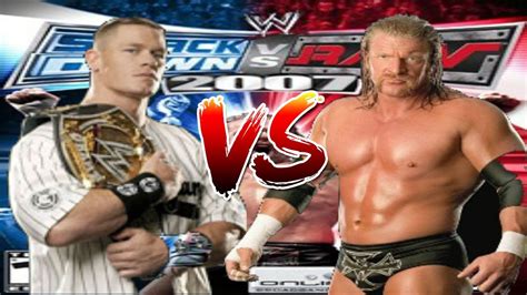 WWE Smackdown Vs Raw 2007 John Cena Vs Triple H YouTube