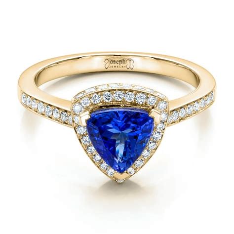 18k Yellow Gold Custom Tanzanite And Diamond Ring 100842 Seattle