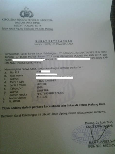 cara membuat surat kehilangan di polsek 5