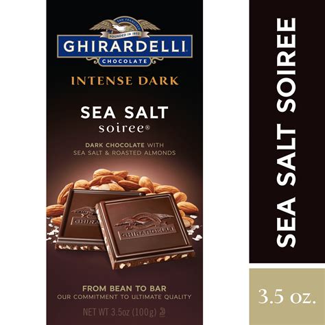 Ghirardelli Intense Dark Chocolate Bar Sea Salt Soiree 3 5 Oz