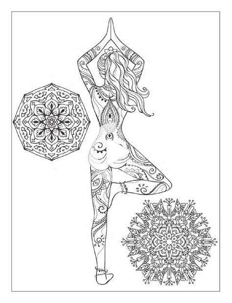 Yoga And Meditation Coloring Book For Adults With Yoga Poses And