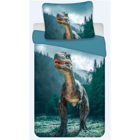 Dinosaure Rex Parure De Lit Enfant Coton Housse De Couette 140x200