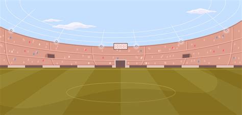 Cartoon goal soccer bubble on green stadium field Vector Image