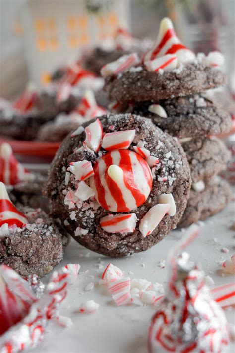 Peppermint Kiss Brownie Bite Cookies Lemon Peony