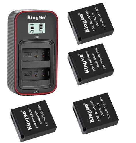 KINGMA 4 Pcs LEICA BP DC15 E Panasonic DMW BLE9E DMW BLG10 Lithium