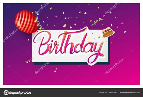 Happy Birthday Typography Vector Design Greeting Cards Poster Colorful Vector Stock Vector Image