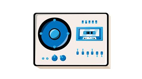 Premium Vector Old Isometry Retro White Vintage Music Cassette Tape Recorder With Magnetic