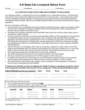 Fillable Online 4h Unl Maryland 4 H Livestock Registration Form