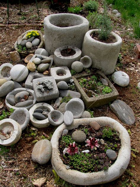 Rock Garden Concrete Garden Rock Garden Garden Containers