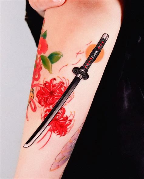 demon slayer flower tattoo - Odis Vickers