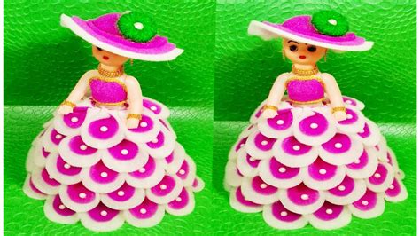 फोम से गुड़िया सजाने का आसान तरीका Diy Doll Decoration Foam Ki Gudiya