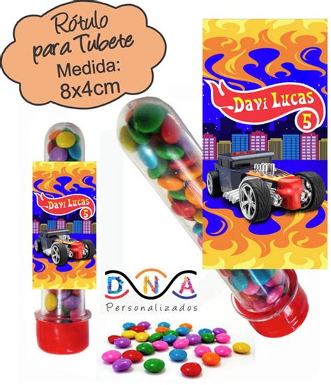 Rótulo Tubete Hot Wheels no Elo DNA PERSONALIZADOS D