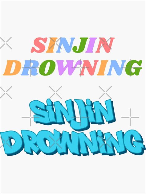 Sinjin Drowning Pastel Sticker Pack Sticker For Sale By