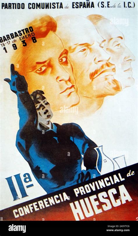 Cartel De Propaganda Del Partido Comunista Espa Ol Durante La Guerra