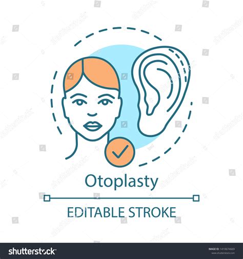 Otoplasty Concept Icon Cosmetic Ear Surgery Stock Vector Royalty Free