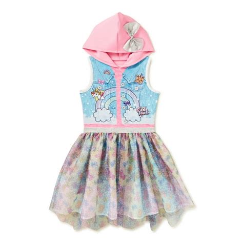 Jojo Siwa Girls Exclusive Cosplay Hooded Tutu Dress Sizes 4 12