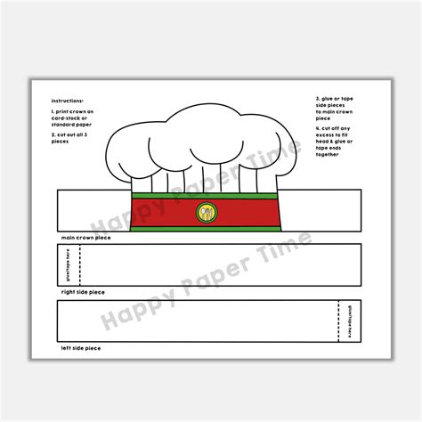 Chef Hat Template