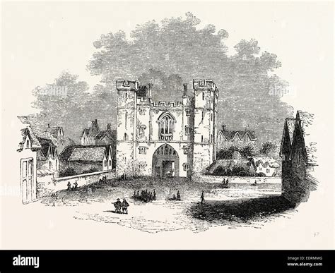 St Johns Gate Hollar London England Engraving 19th Century