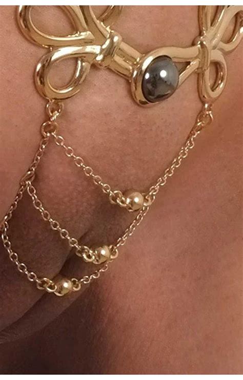 Elfengöttin Gold Vagina Schmuck mit G String ST142