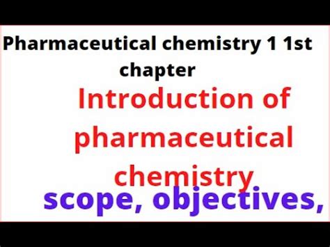 Introduction Of Pharmaceutical Chemistry Pharmaceutical Chemistry 1