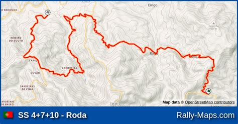 SS 4 7 10 Roda Stage Map Rally De Castelo Branco 1983 CPR