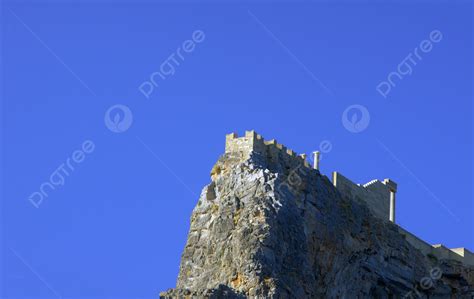 Medieval Fortifications On Top Of The Rock Architecture Lindos Castle