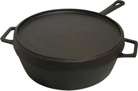 King Kooker Pre Seasoned 5 Qt Cast Iron Fryer With Double Sided Griddlelid Cabelas