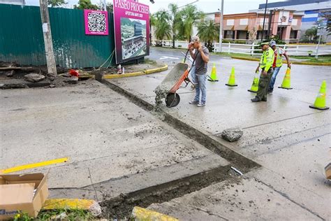 Avanza fundición de franjas de pavimento con concreto hidráulico en San