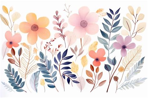 Colorful Petal Illustrations Art Prints Graphic By Ranya Art Studio