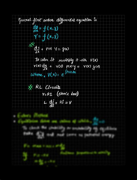 Solution First Order Differential Equation Studypool