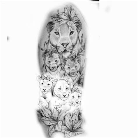 Lioness And Cub Tattoo Lion Cub Tattoo Cubs Tattoo Mommy Tattoos