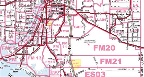 Fort Myers Fl Zip Code Map Map