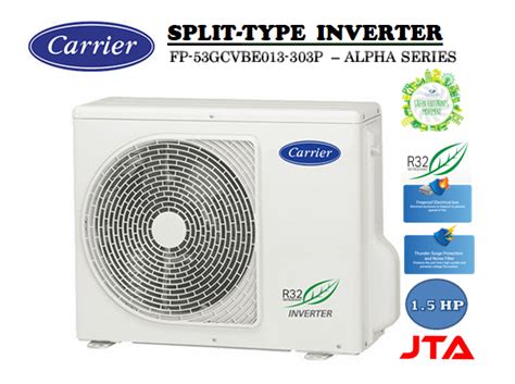 Carrier Alpha Inverter Wall Mounted Type Split Type Aircon 15hp