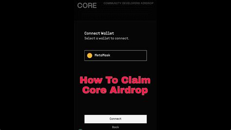 Core Airdrop How To Claim Core Airdrop In Metamask Youtube