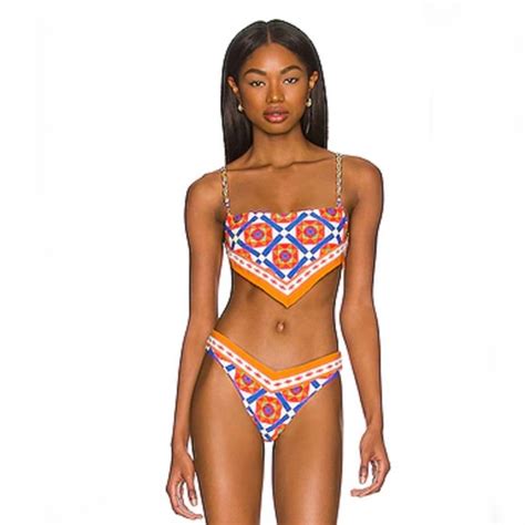 Weworewhat Swim Weworewhat Delilah Bikini Bottom In Off White Multi