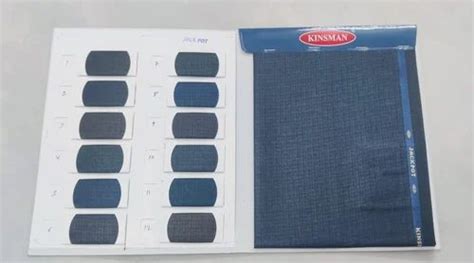 Kinsman Jackpot Greyish Blue Polyester Suiting Fabrics At Rs Meter