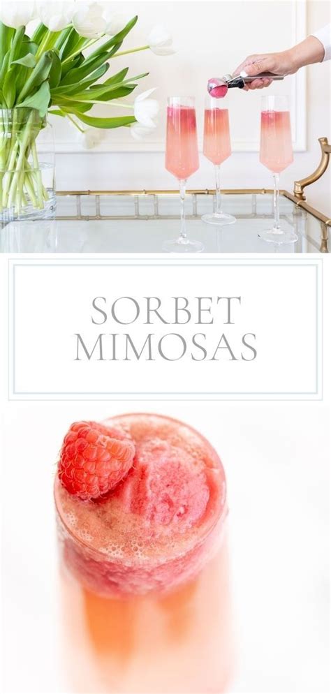 Beautiful To Serve And So Delicious To Drink These Sorbet Mimosas Are