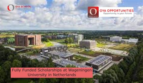 Fully Funded Masters Phd Scholarships 2022 Wageningen University Oya