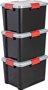 Iris Ohyama Set Of Weathertight Storage Boxes Air Tight Box At Sd